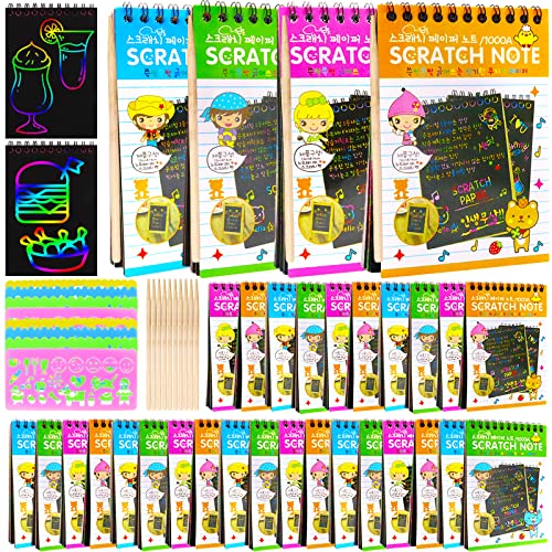 20 Pack Scratch Art Notebooks,Rainbow Scratch Paper Notes,Scratch Note –  ToysCentral - Europe